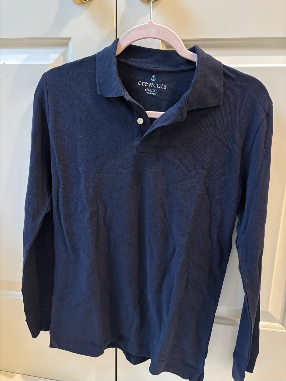 Crewcuts Long-Sleeve Polo Shirt - Navy Blue-NWT